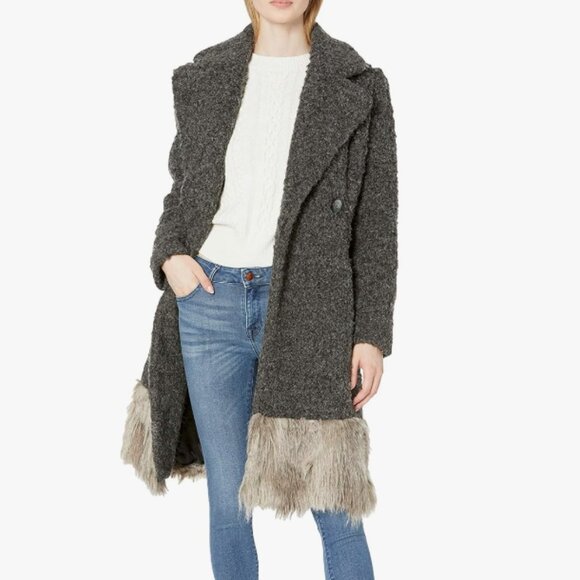 Plenty by Tracy Reese Combo Faux Fur Coat  size XS - Picture 1 of 2